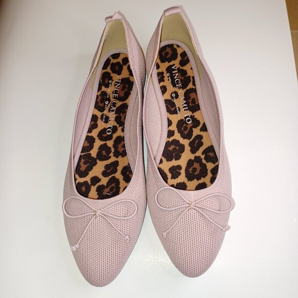 New NWT Vince Camuto Pink Ballet Shoes 7 M Washable Pointy Toe - Picture 1 of 7
